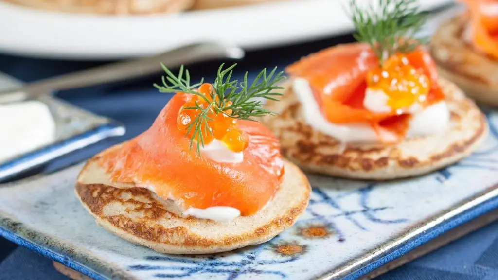 Buckwheat Blinis with Smoked Salmon
