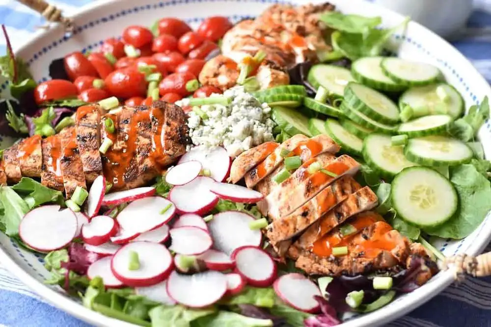 Buffalo Blue Cheese Grilled Chicken Salad