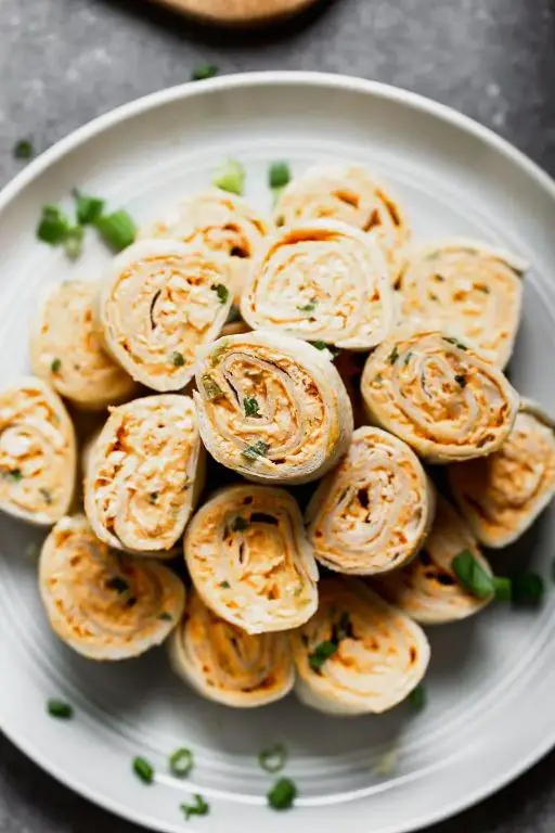 Buffalo Chicken Lavash Pinwheels
