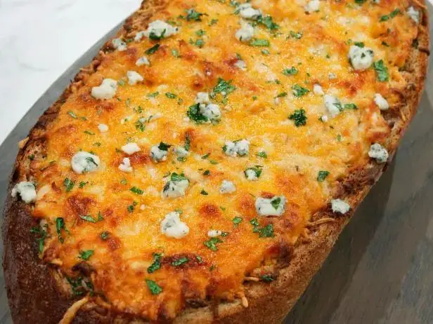 Buffalo Chicken Stuffed French Bread
