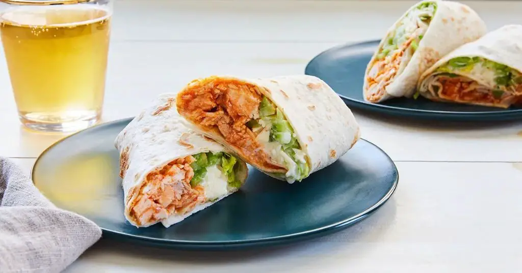 Buffalo Chicken Wrap with Blue Cheese and Celery