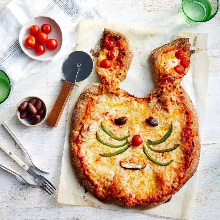 Bunny-Shaped Pizza