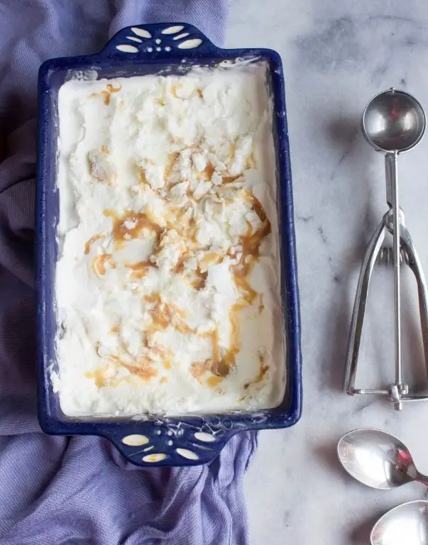 Buttermilk Ice Cream with Caramel Swirl