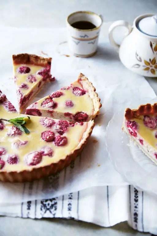 Buttermilk Raspberry Tart
