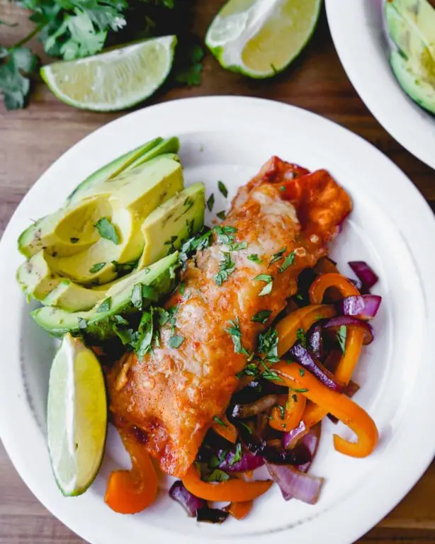 Butternut Squash and Chicken Enchiladas