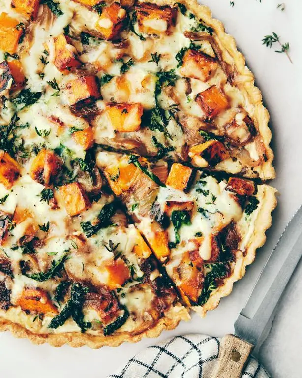 Butternut Squash and Chicken Quiche