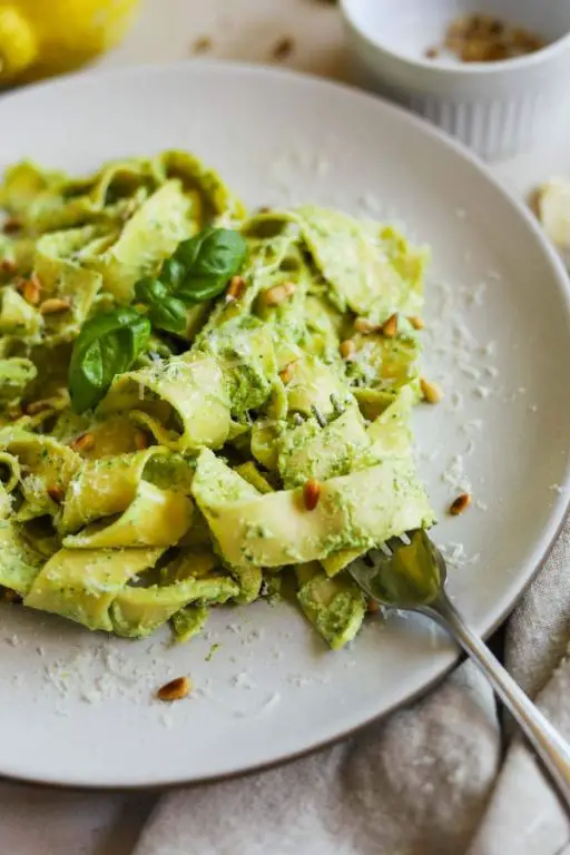 Calamarata Pasta with Creamy Pesto
