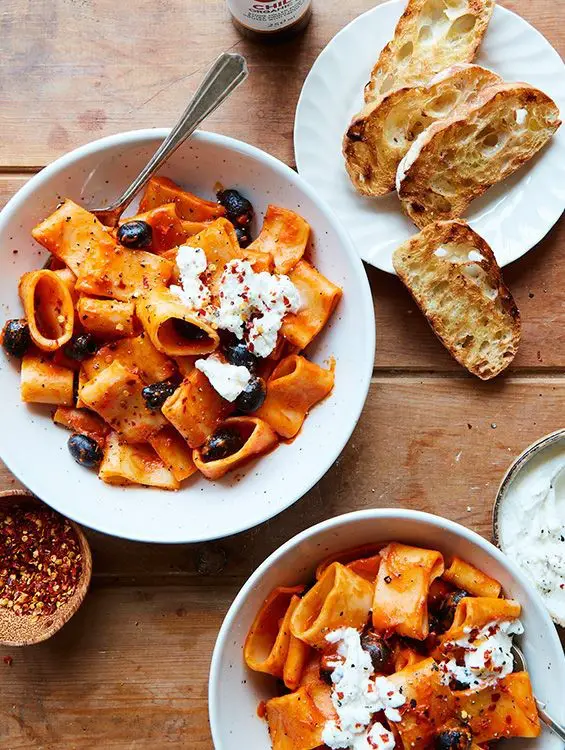 Calamarata Pasta with Roasted Vegetables