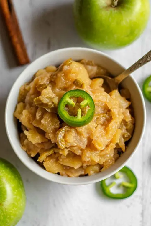 Candied Jalapeno and Apple Chutney