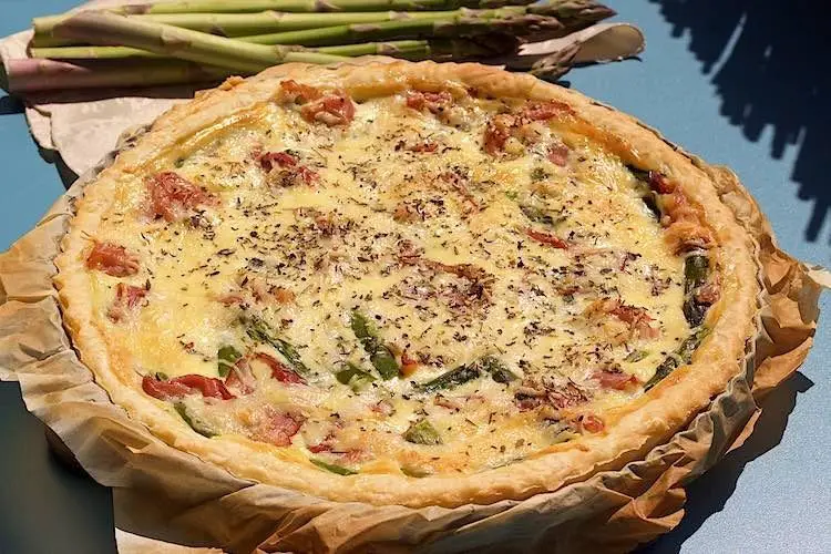 Canned Asparagus and Ham Quiche