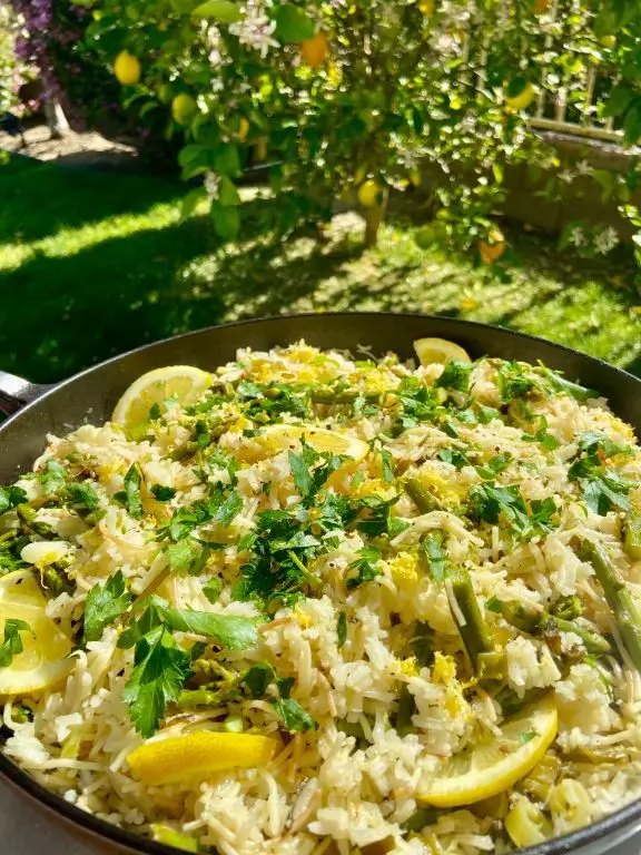 Canned Asparagus and Rice Pilaf