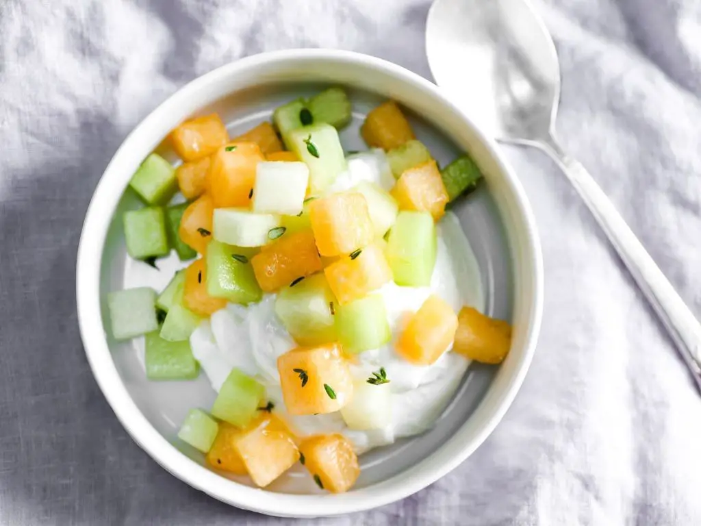 Cantaloupe and Honeydew Fruit Salad