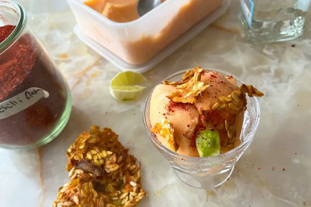 Cantaloupe and Lime Granita