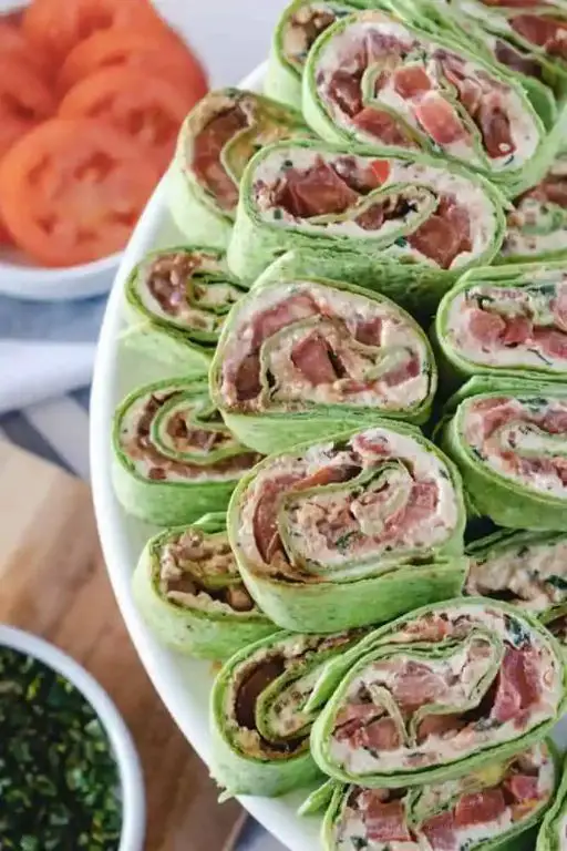 Caprese Tortilla Roll Ups with Balsamic Glaze