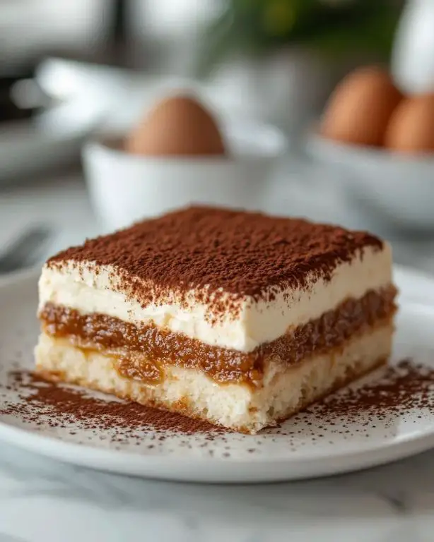 Caramel Tiramisu with a Rich Buttery Flavor