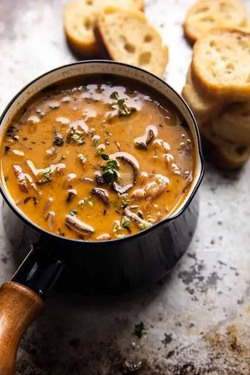 Caramelized Onion and Mushroom Soup