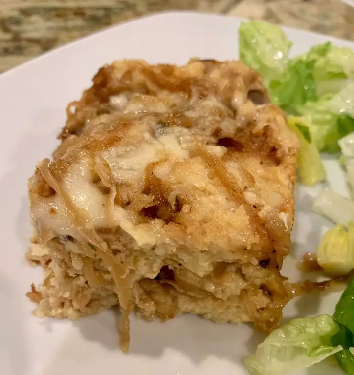 Caramelized Onion and Thyme Savory Bread Pudding