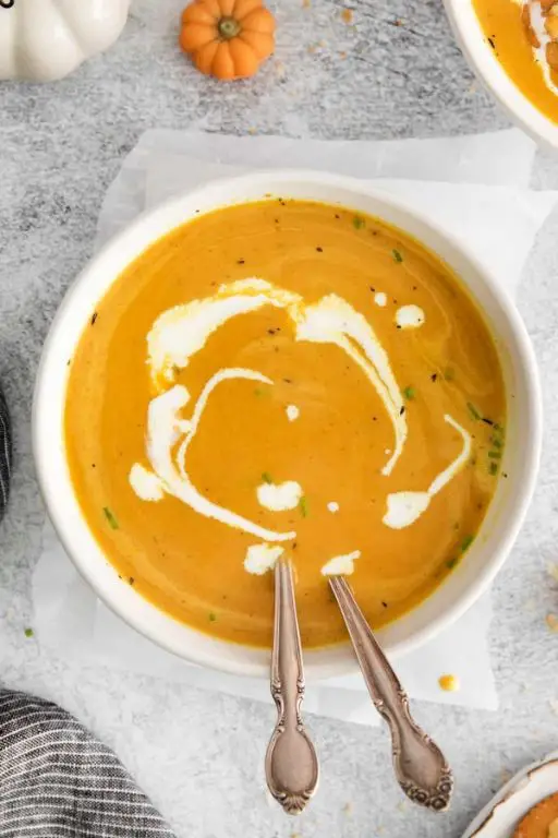 Cheddar Cheese and Pumpkin Soup