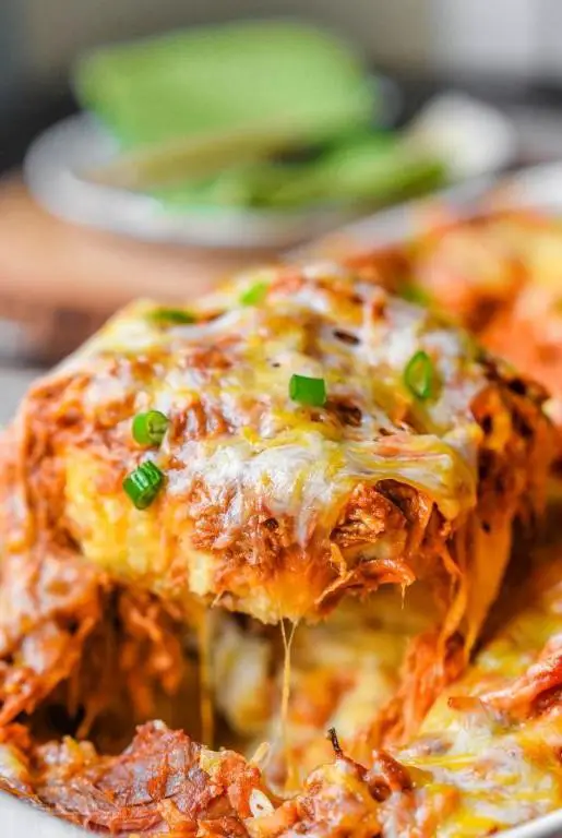Cheesy Pulled Pork and Potato Casserole