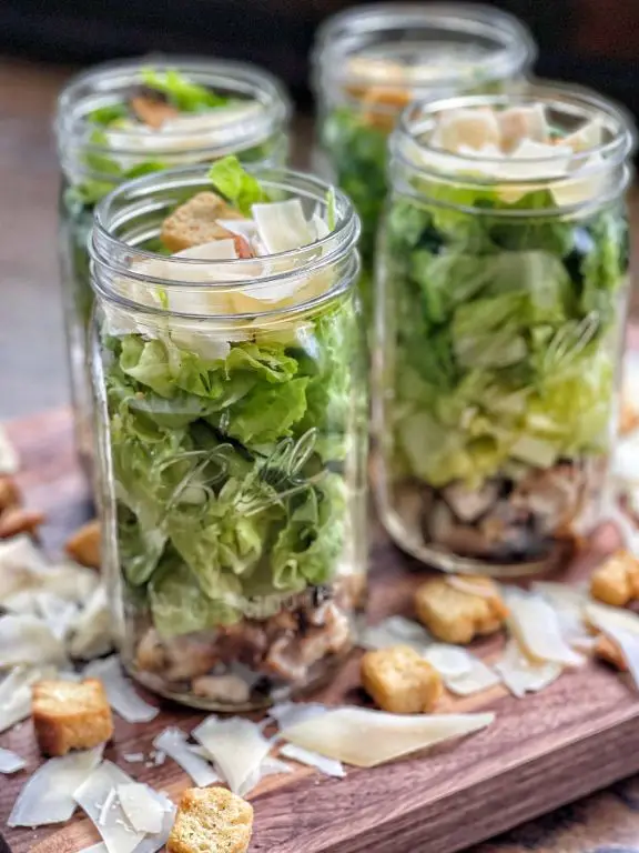 Chicken Caesar Salad Jar