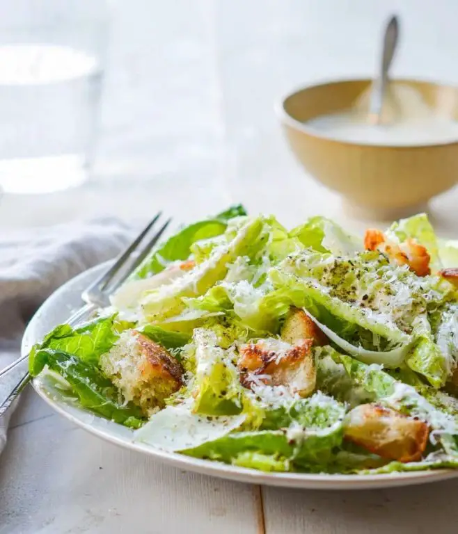 Chicken Caesar Salad with Homemade Dressing