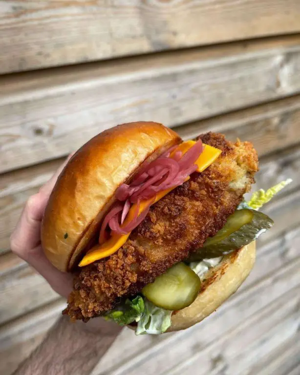 Chicken Kiev Burger with Garlic Aioli