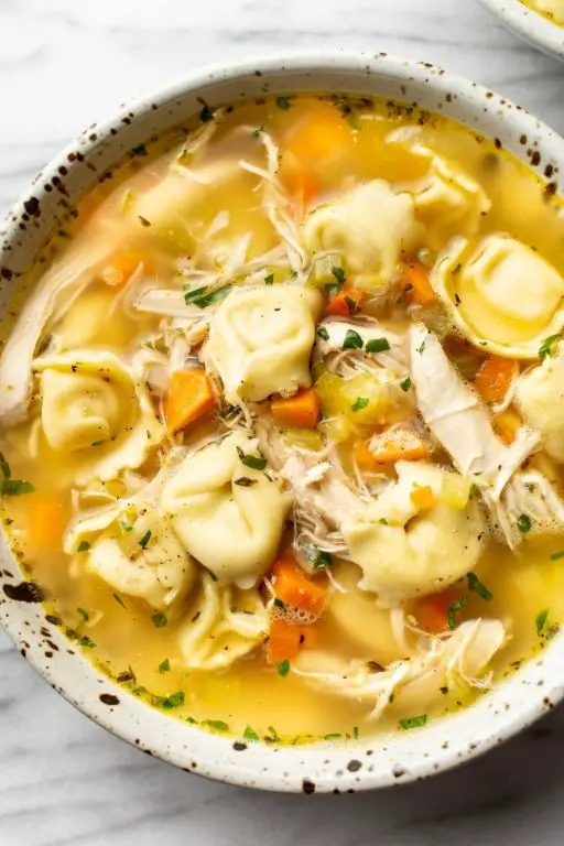 Chicken Mozzarella Tortellini Soup