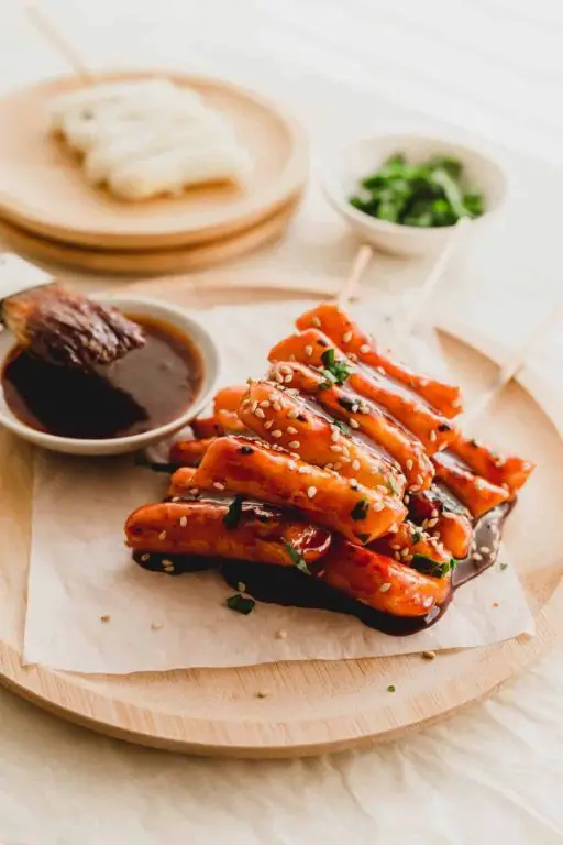 Chicken Tteokbokki with Soy Sauce Glaze
