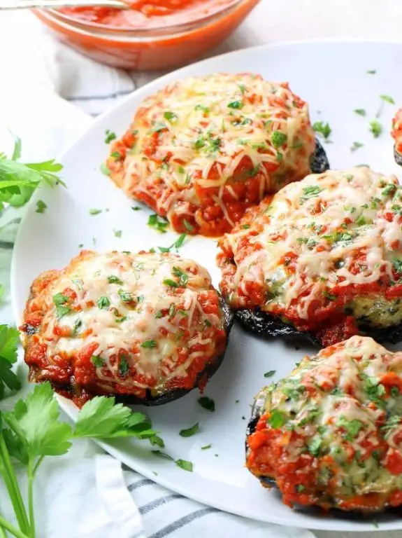 Chicken and Mozzarella Stuffed Portobello Mushrooms