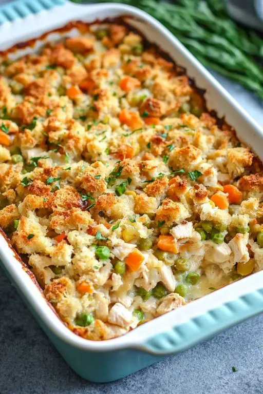 Chicken and Stuffing Casserole