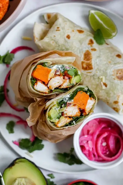 Chicken and Sweet Potato Wrap with Chipotle Mayo