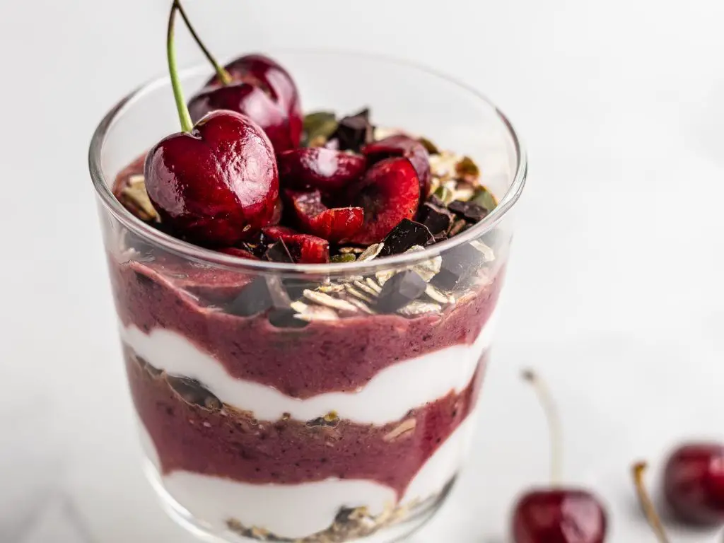 Chocolate Cherry Protein Parfait