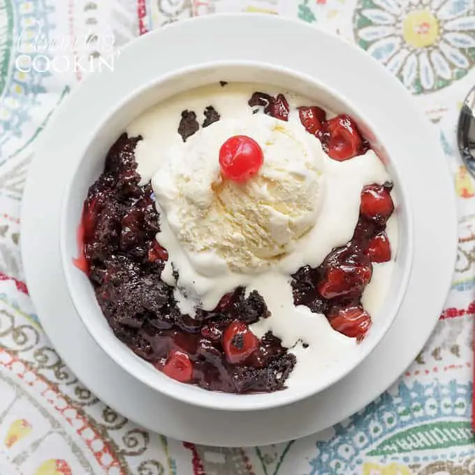 Chocolate Cherry Slow Cooker Cobbler