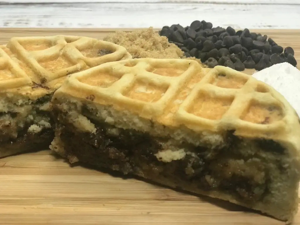 Chocolate Chip Cookie Dough Waffles