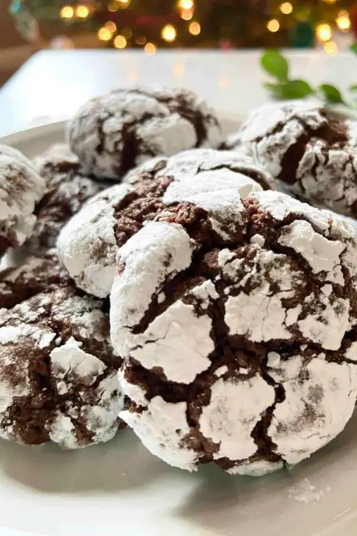 Chocolate Crinkle No Eggs Cookies