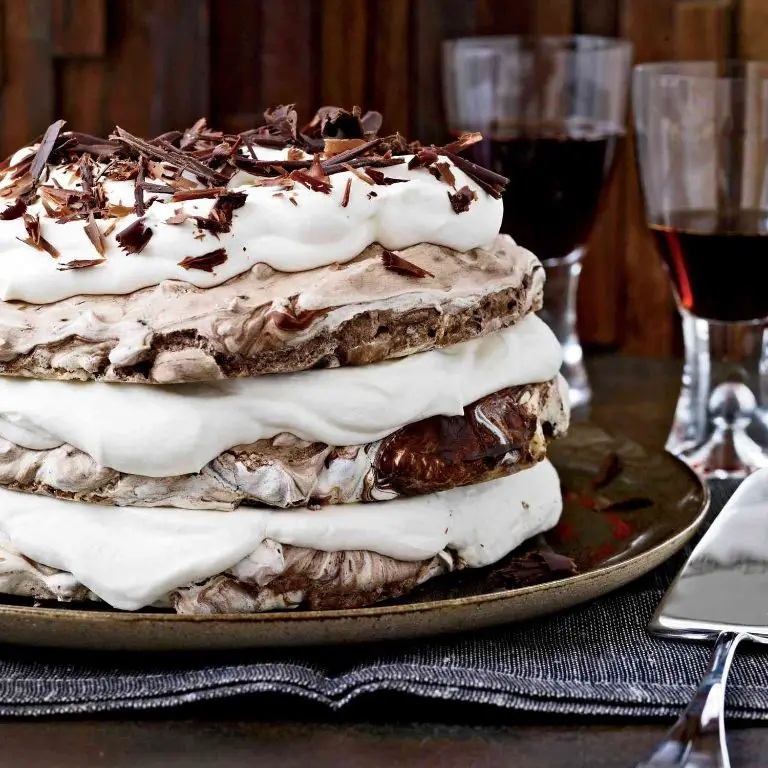 Chocolate Hazelnut Meringue Cake