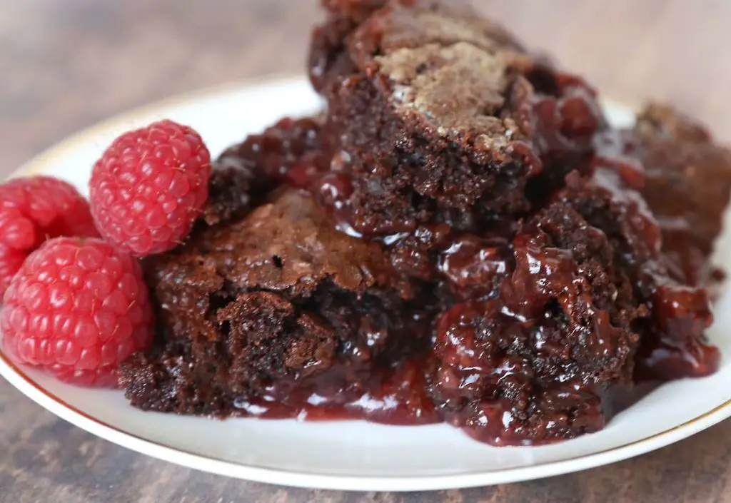 Chocolate Raspberry Dump Cake
