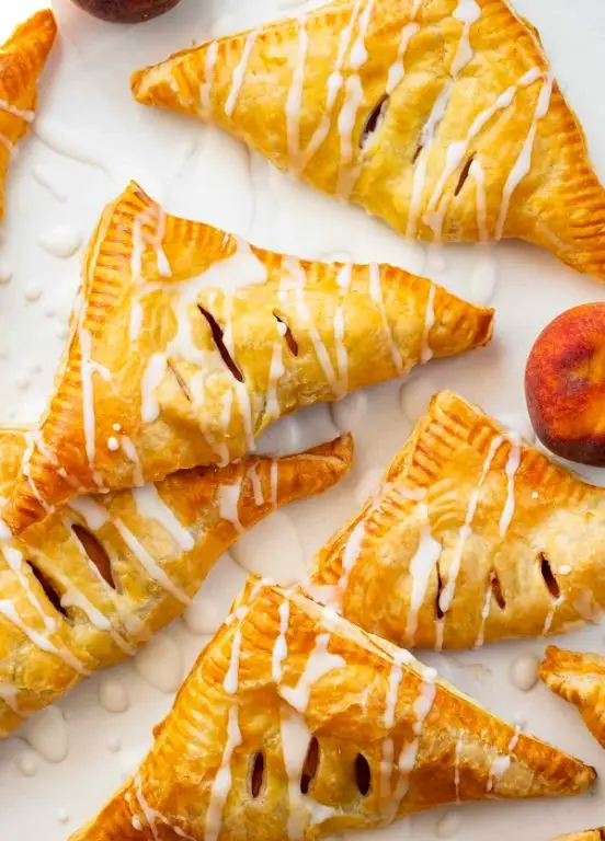 Classic Peach Turnovers with Vanilla Glaze
