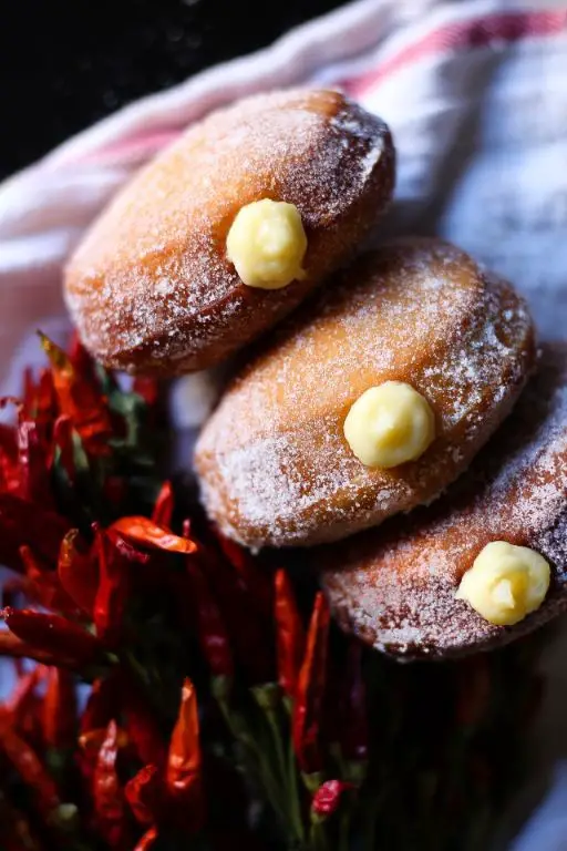 Coconut Cream Filled Donuts
