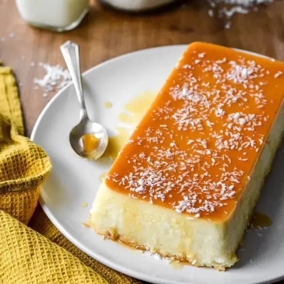 Coconut Cream Flan with Caramel Sauce