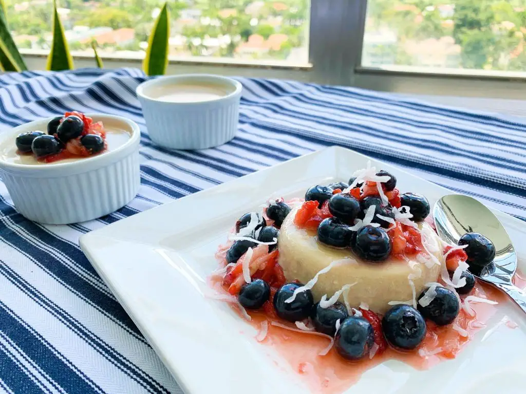 Coconut Cream Panna Cotta with Fresh Berries