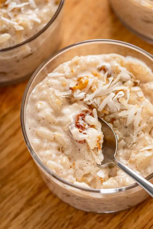 Coconut Cream Rice Pudding with Cinnamon