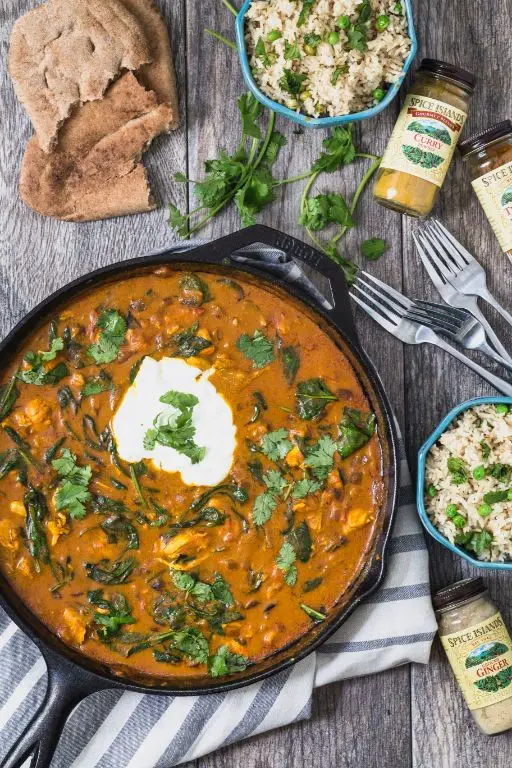 Coconut Curry Chicken with Spinach