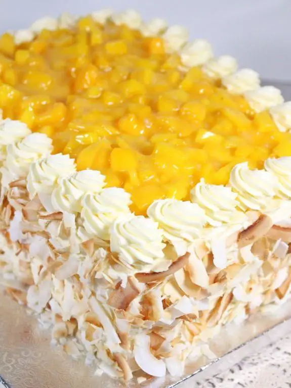 Coconut Mango Princess Cake