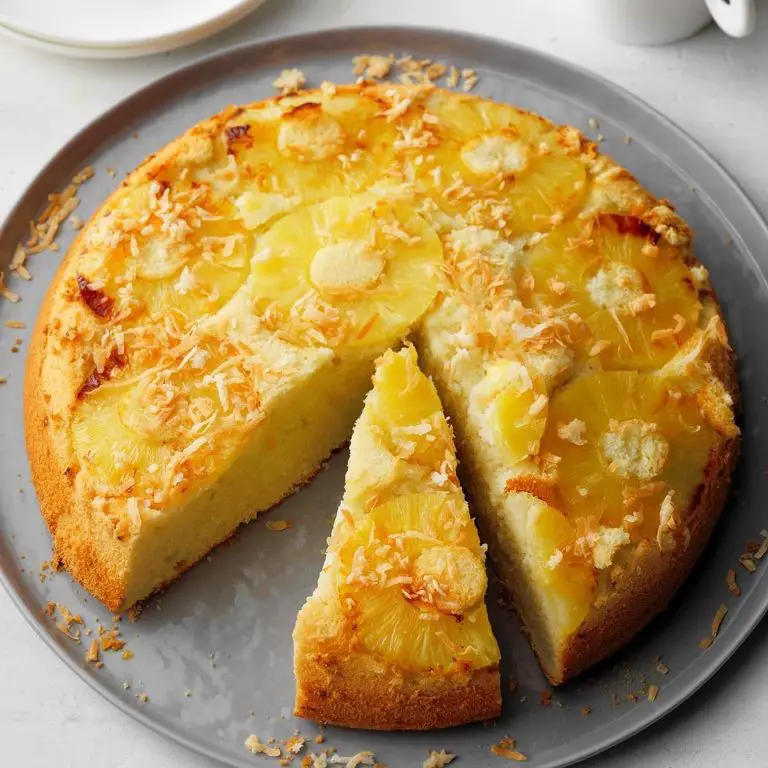 Coconut and Pineapple Upside-Down Cake