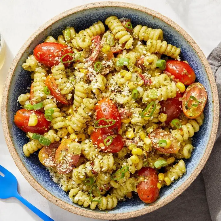 Corn and Basil Pesto Pasta