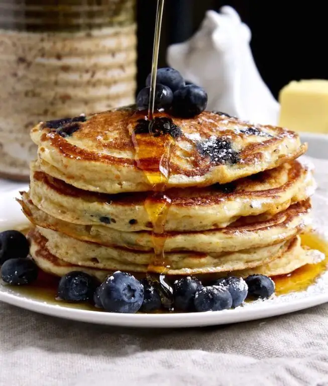 Corn and Blueberry Pancakes