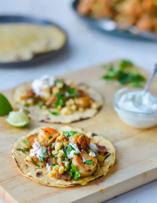 Corn and Shrimp Tacos