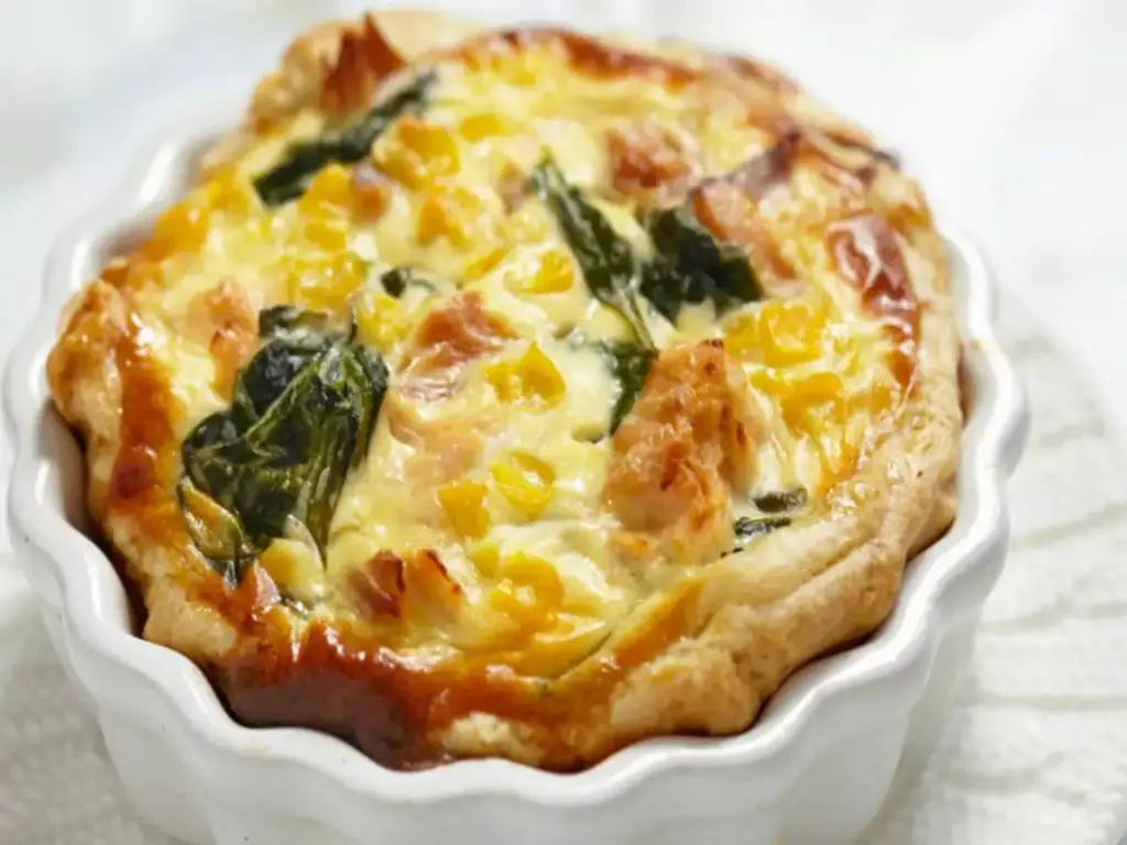 Corn and Spinach Quiche