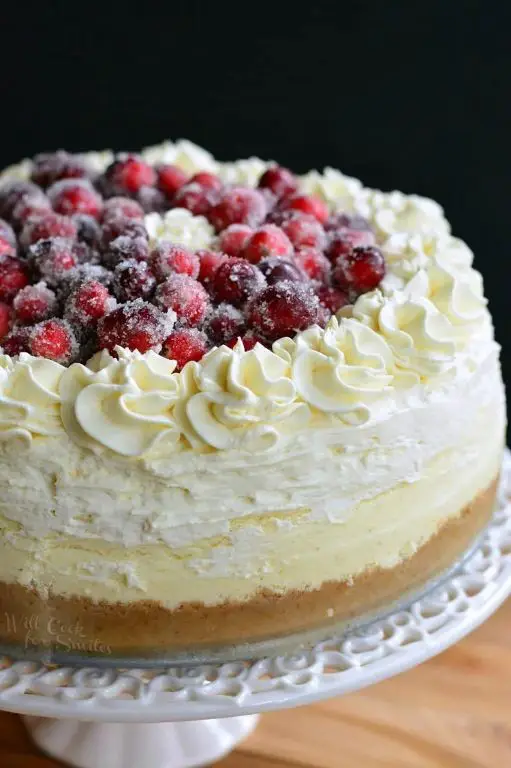 Cranberry White Chocolate Cheesecake